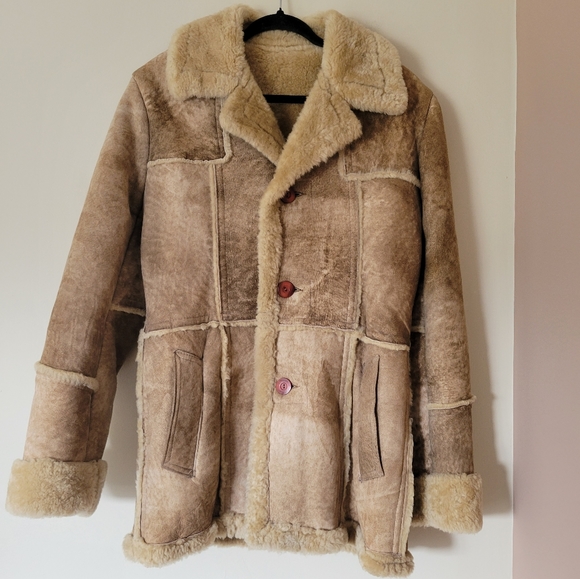 Vintage Genuine Shearling Sheepskin Rancher Jacket - Picture 1 of 10